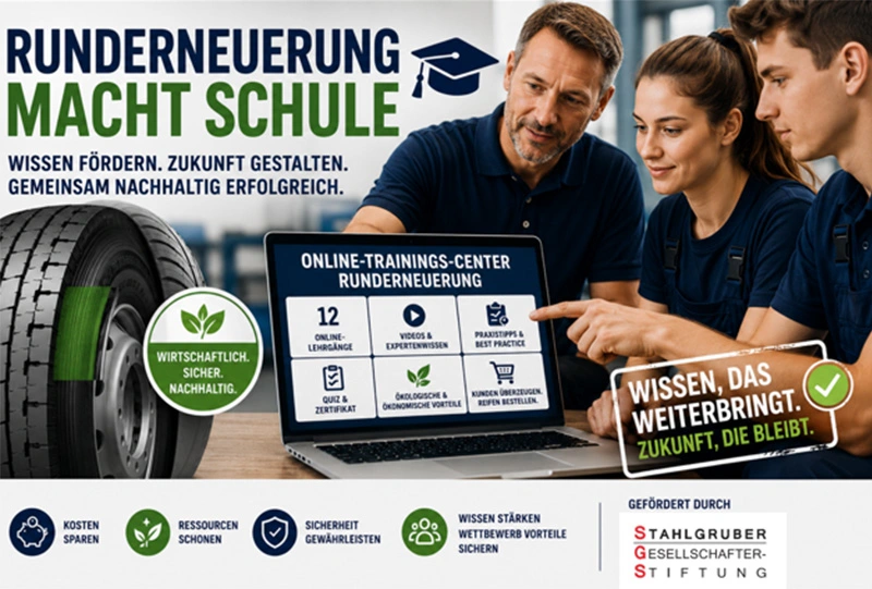 Die STAHLGRUBER GESELLSCHAFTER-STIFTUNG unterstützt in diesem Jahr das Projekt „Runderneuerung macht Schule“